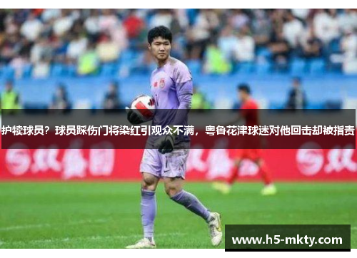 护犊球员？球员踩伤门将染红引观众不满，粤鲁花津球迷对他回击却被指责